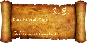 Kun Erzsébet névjegykártya