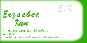 erzsebet kun business card